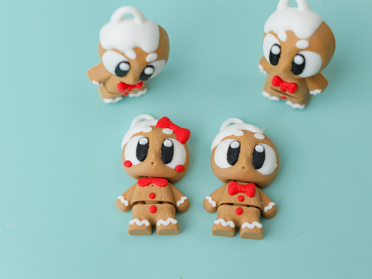 Ginger Bread 3D printed fidget toy Christmas Flexi Fidget toy