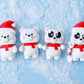 3D printed Christmas friends flexi fidget toy Polar Bear flexi fidget