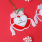 Coquette bow apple Teacher ornaments