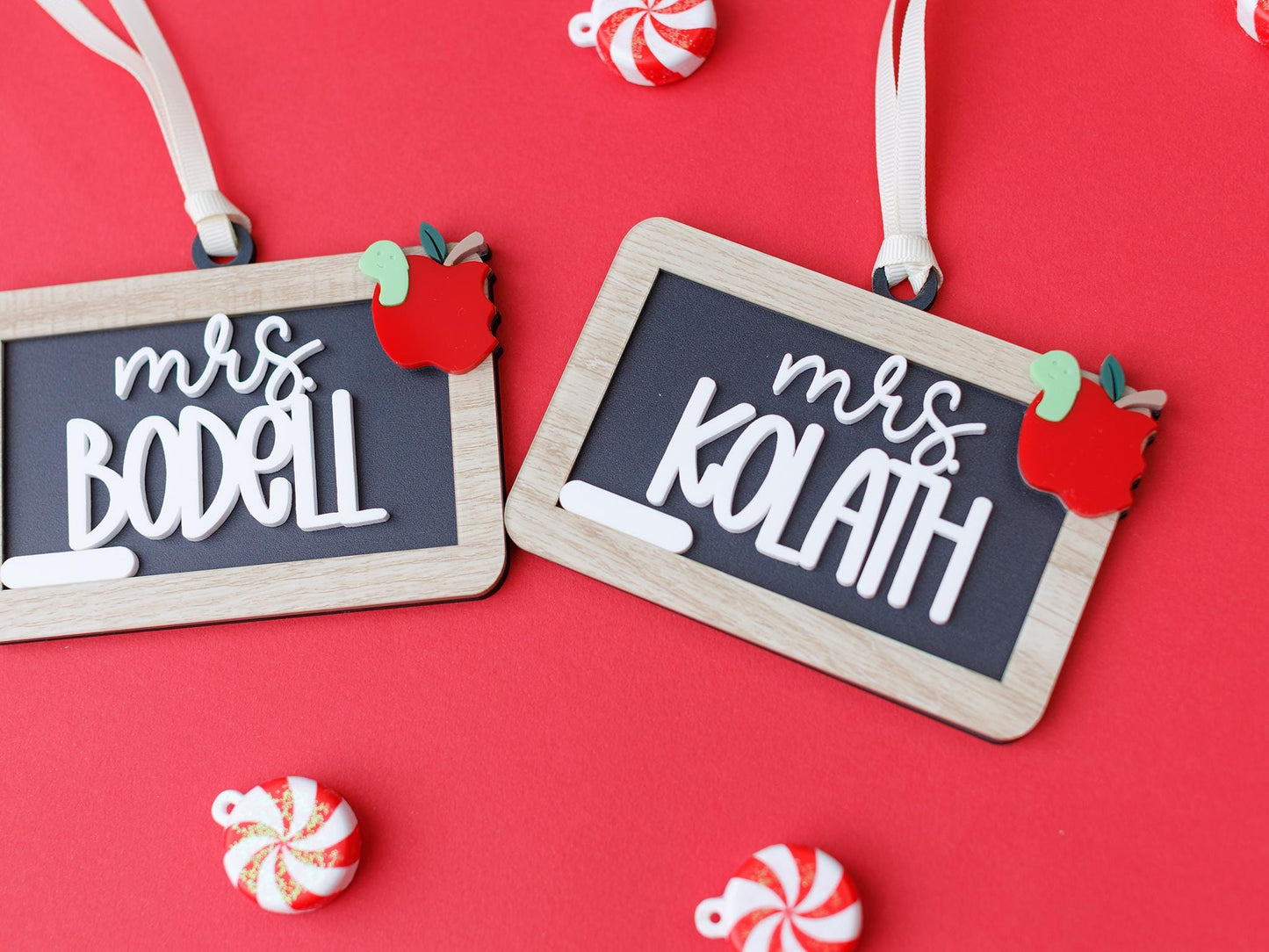 Chalkboard Teacher ornaments | Christmas Gift for Teachers Christmas 2025 ornaments