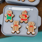 Gingerbread cookie tray Fidget Clicker 3D printed Christmas Fidget Clicker Ginger Bread ornament