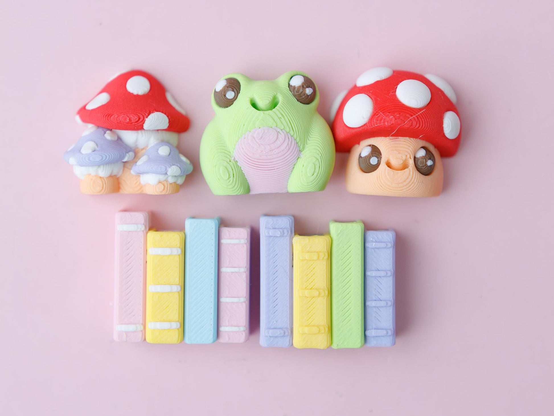 Book shelf Fidget Clicker Toy 3D printed cozy book nook fidget clicker