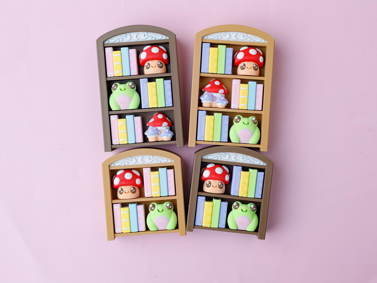 Book shelf Fidget Clicker Toy 3D printed cozy book nook fidget clicker