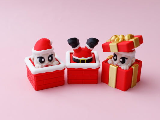 Santa Chimney Fidget clicker toy Trendy 3D printed fidget Christmas Fidget Clicker