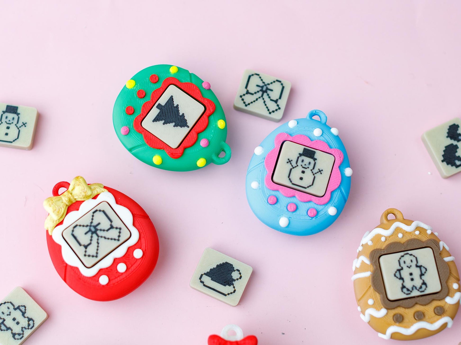 Virtual Pet Fidget Clicker Toy 3D printed fidget Holiday season Christmas fidget clicker