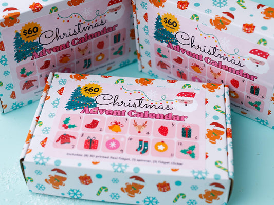 Christmas Advent Calendar 3D printed Fidget version