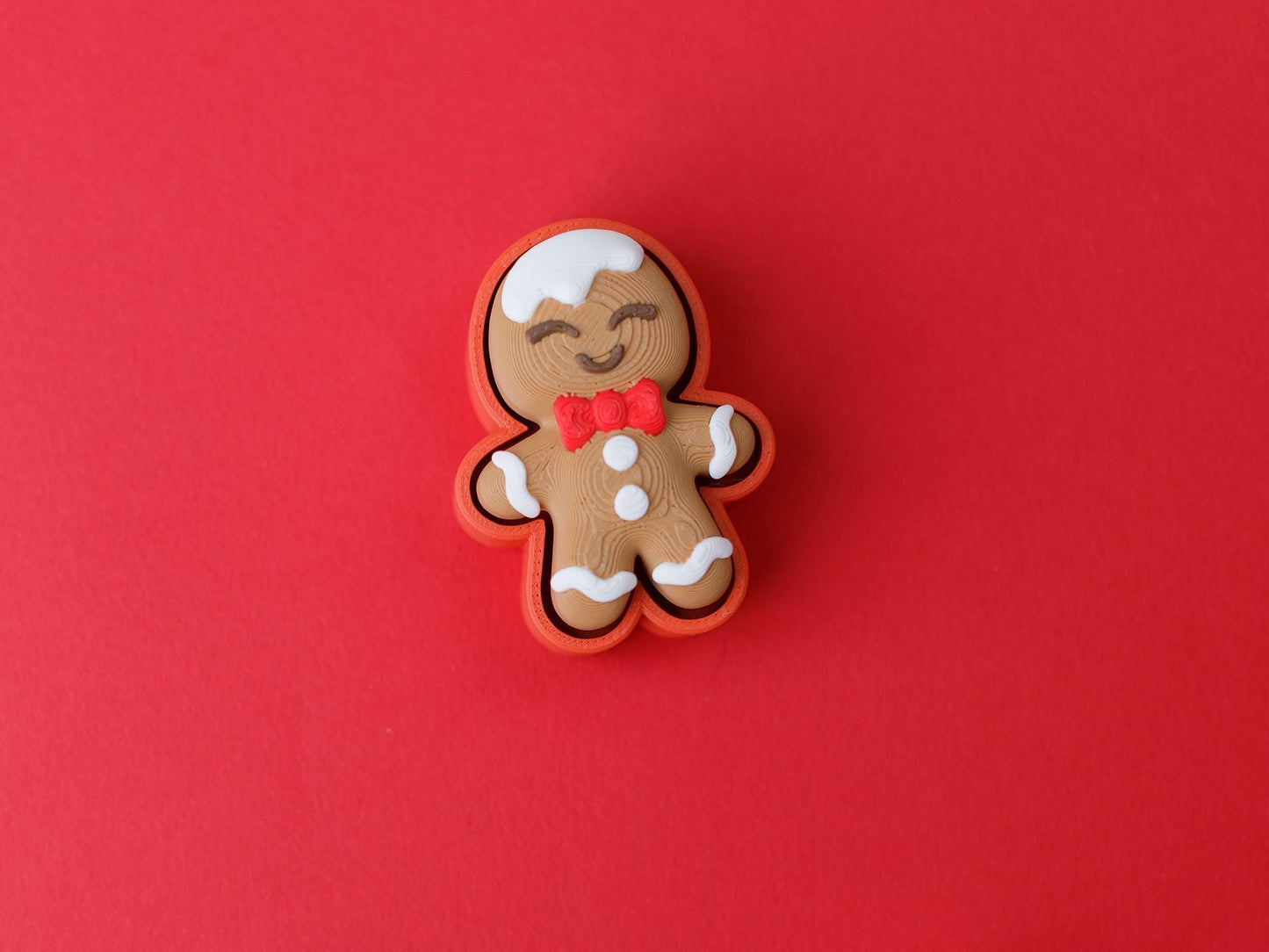 Gingerbread 3D printed fidget clicker