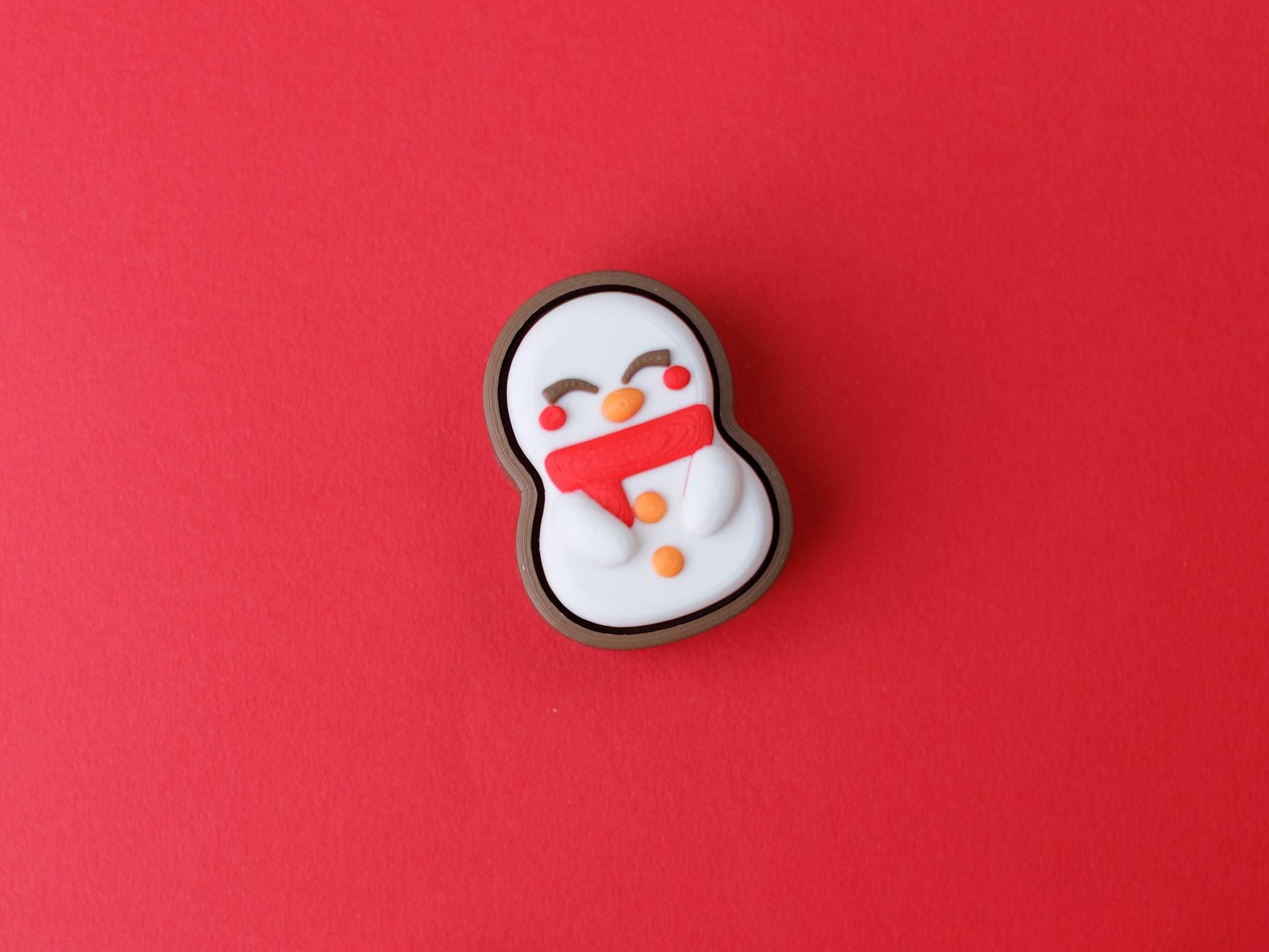 Snowman 3D printed fidget clicker