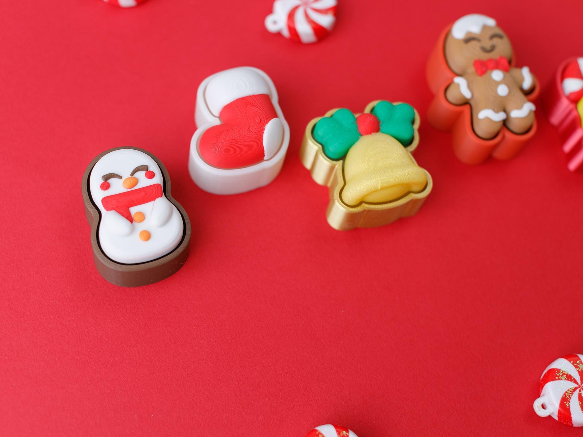 Christmas 3D printed fidget clicker