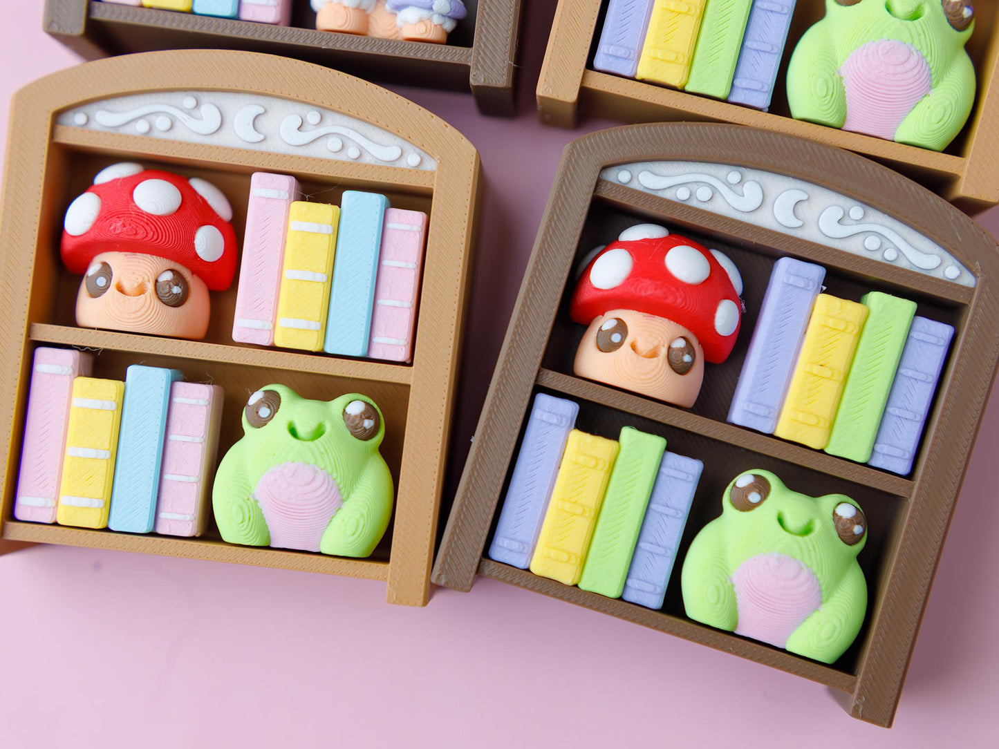 Book shelf Fidget Clicker Toy 3D printed cozy book nook fidget clicker