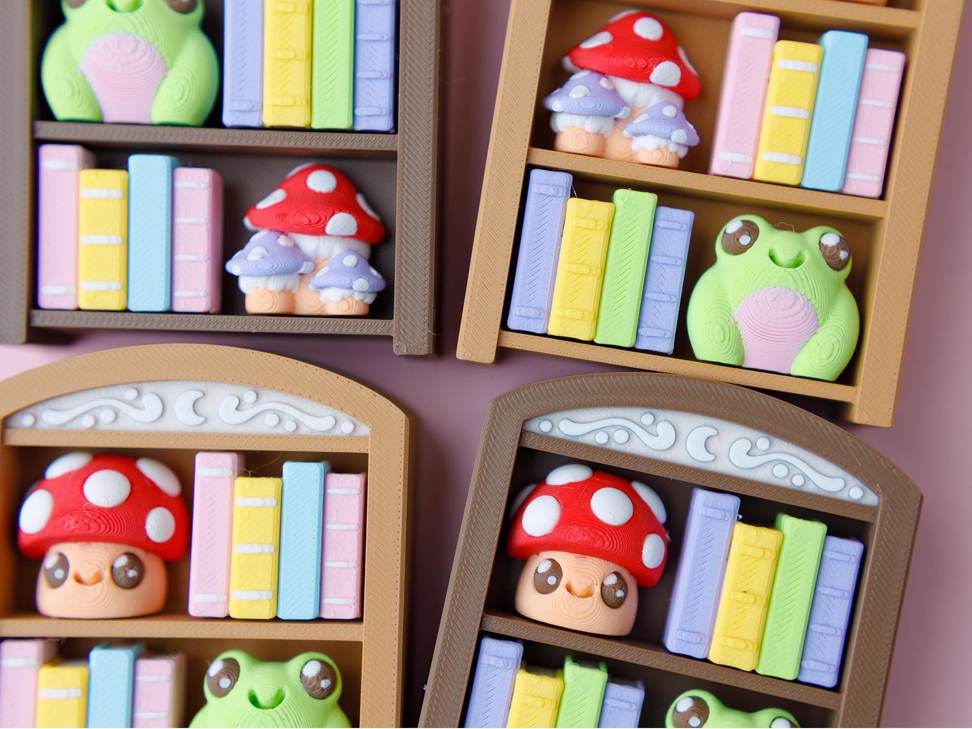 Book shelf Fidget Clicker Toy 3D printed cozy book nook fidget clicker