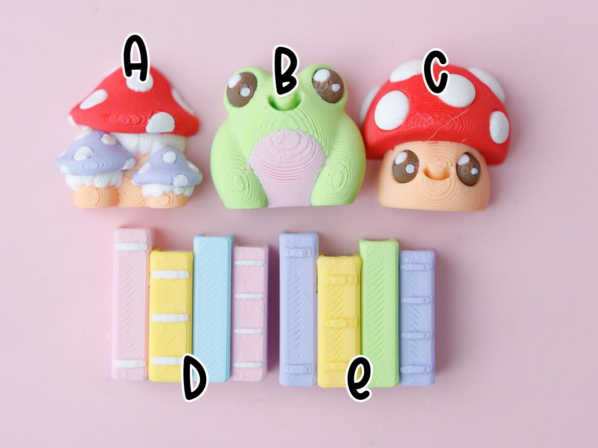 Book shelf Fidget Clicker Toy 3D printed cozy book nook fidget clicker