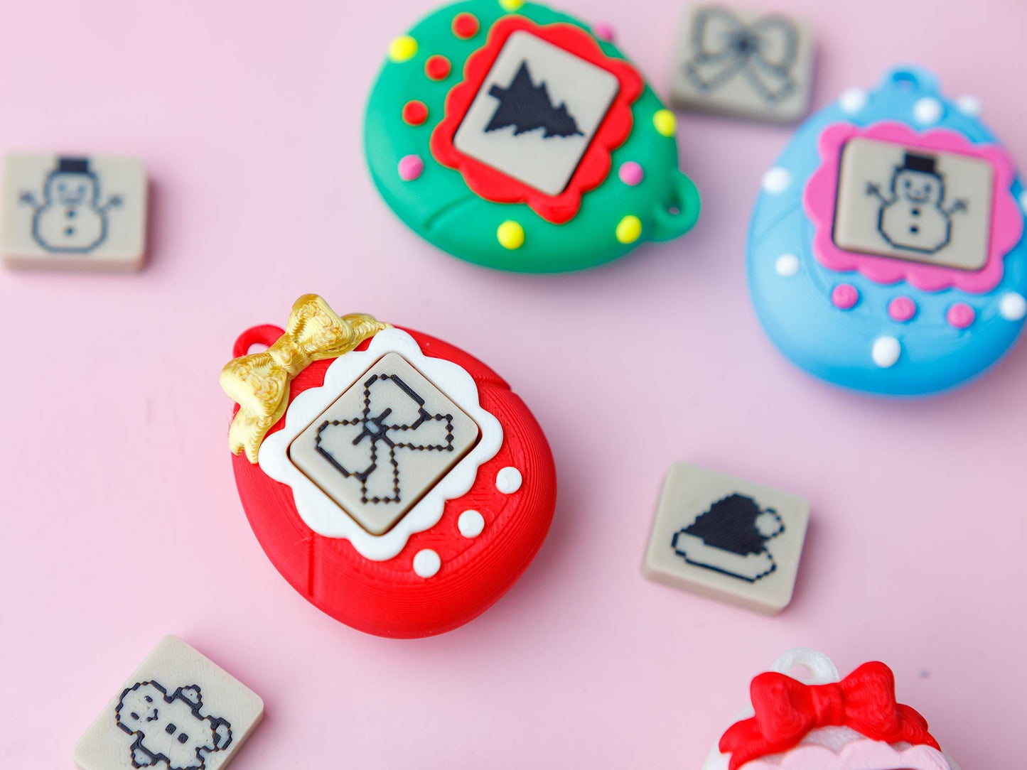 Virtual Pet Fidget Clicker Toy 3D printed fidget Holiday season Christmas fidget clicker