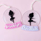 Personalized Ballerina Christmas snow globe Ornament