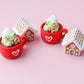 Christmas 3D printed fidget clicker Frog hot cocoa fidget clicker Ginger bread house fidget clicker