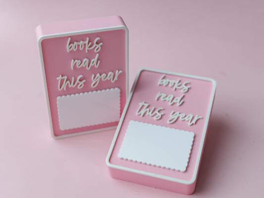 3D printed Books read this year decoration Book tracker shelf sitter