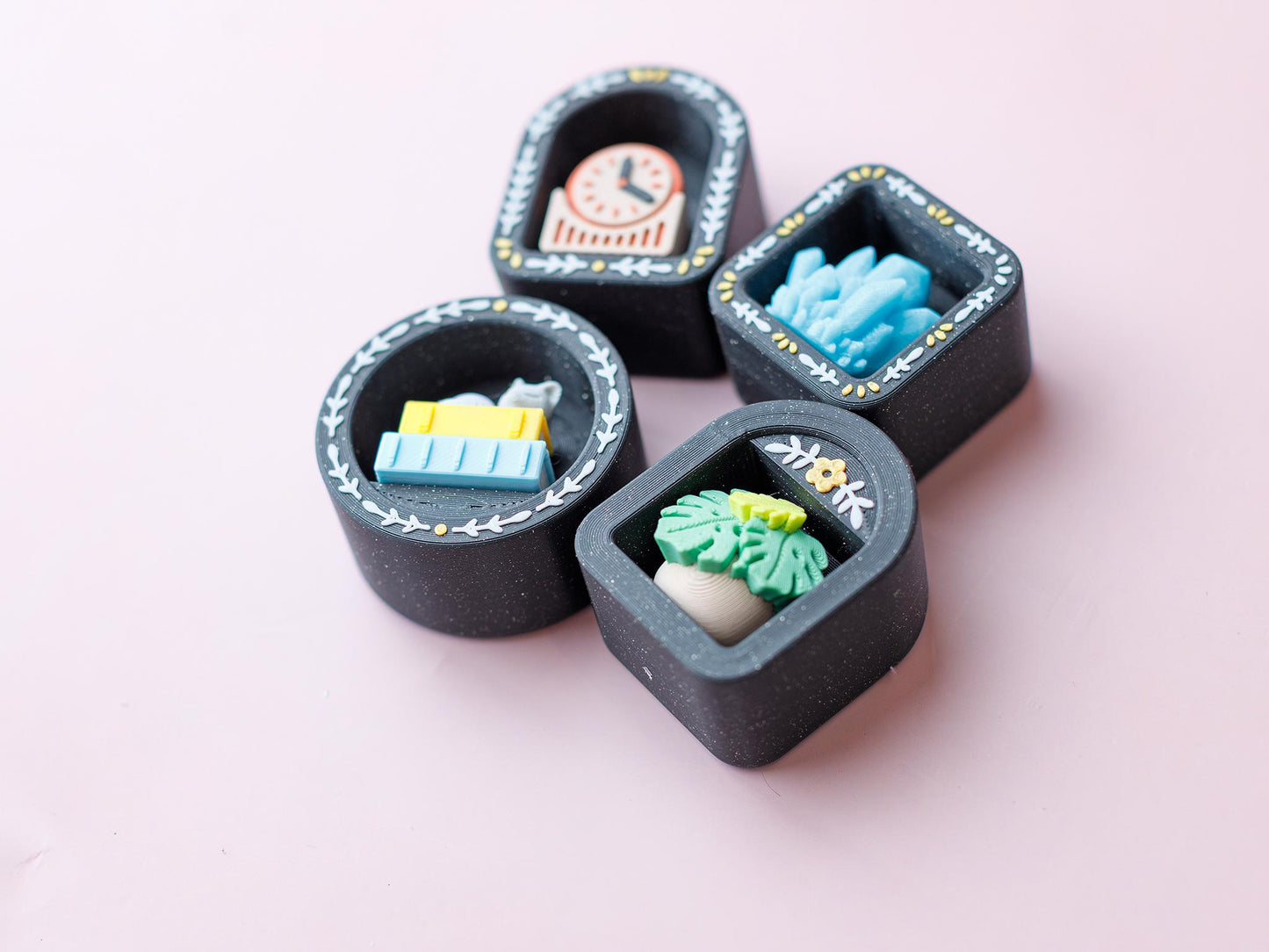 Floating shelf Fidget Clicker Toy 3D printed book shelf fidget clicker Custom desk toy