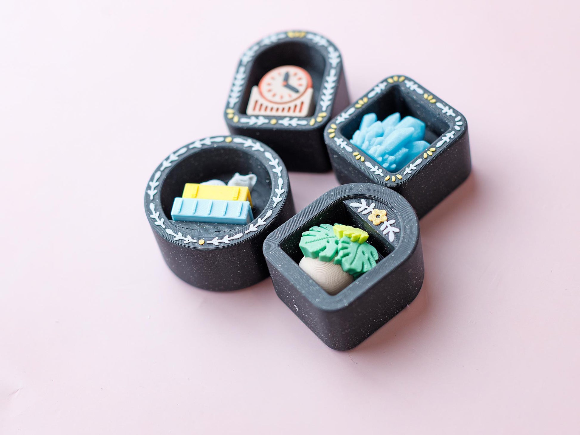 Floating shelf Fidget Clicker Toy 3D printed book shelf fidget clicker Custom desk toy