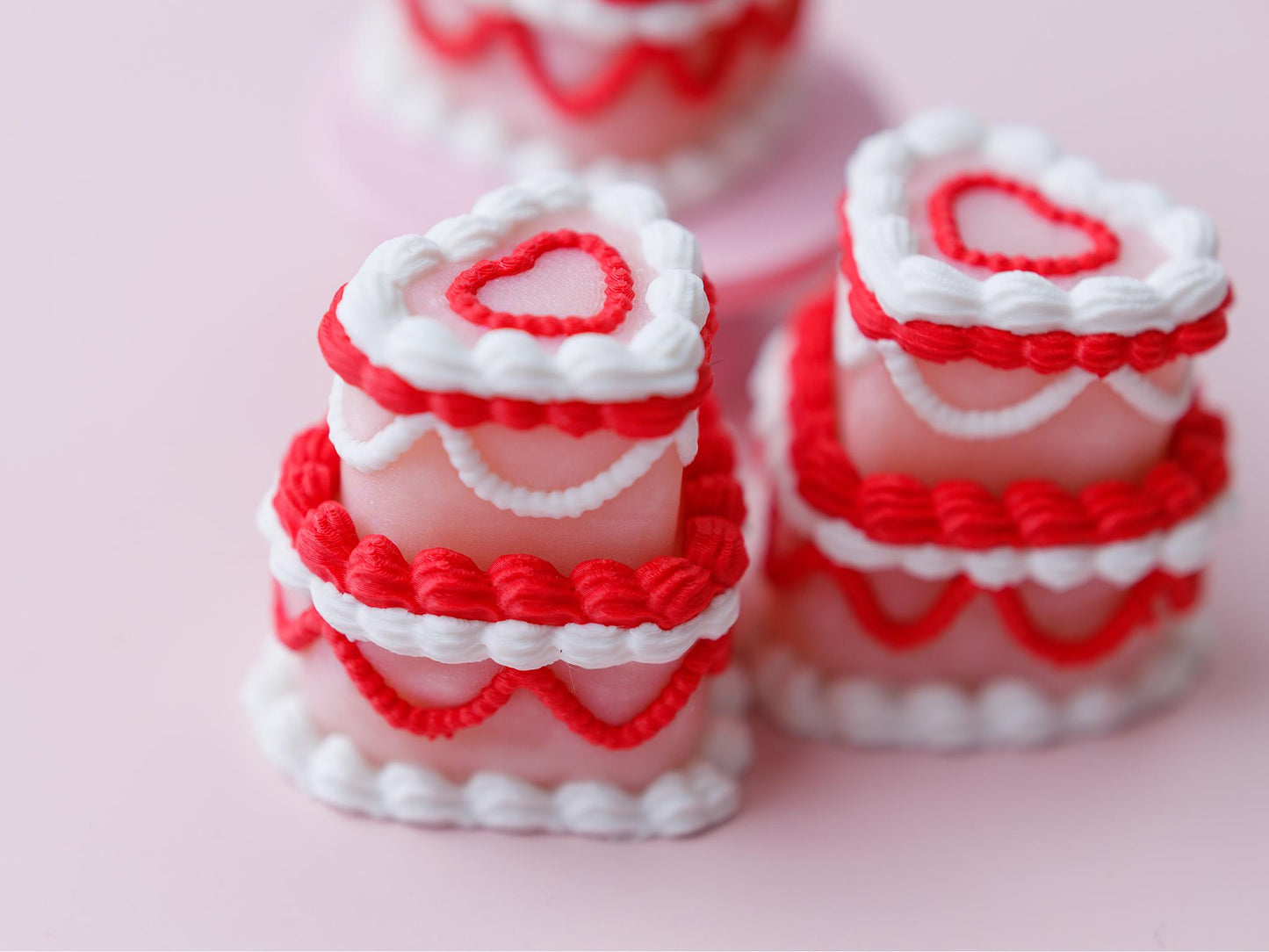 Heart cake fidget clicker 3D printed Valentine's Day fidget clicker