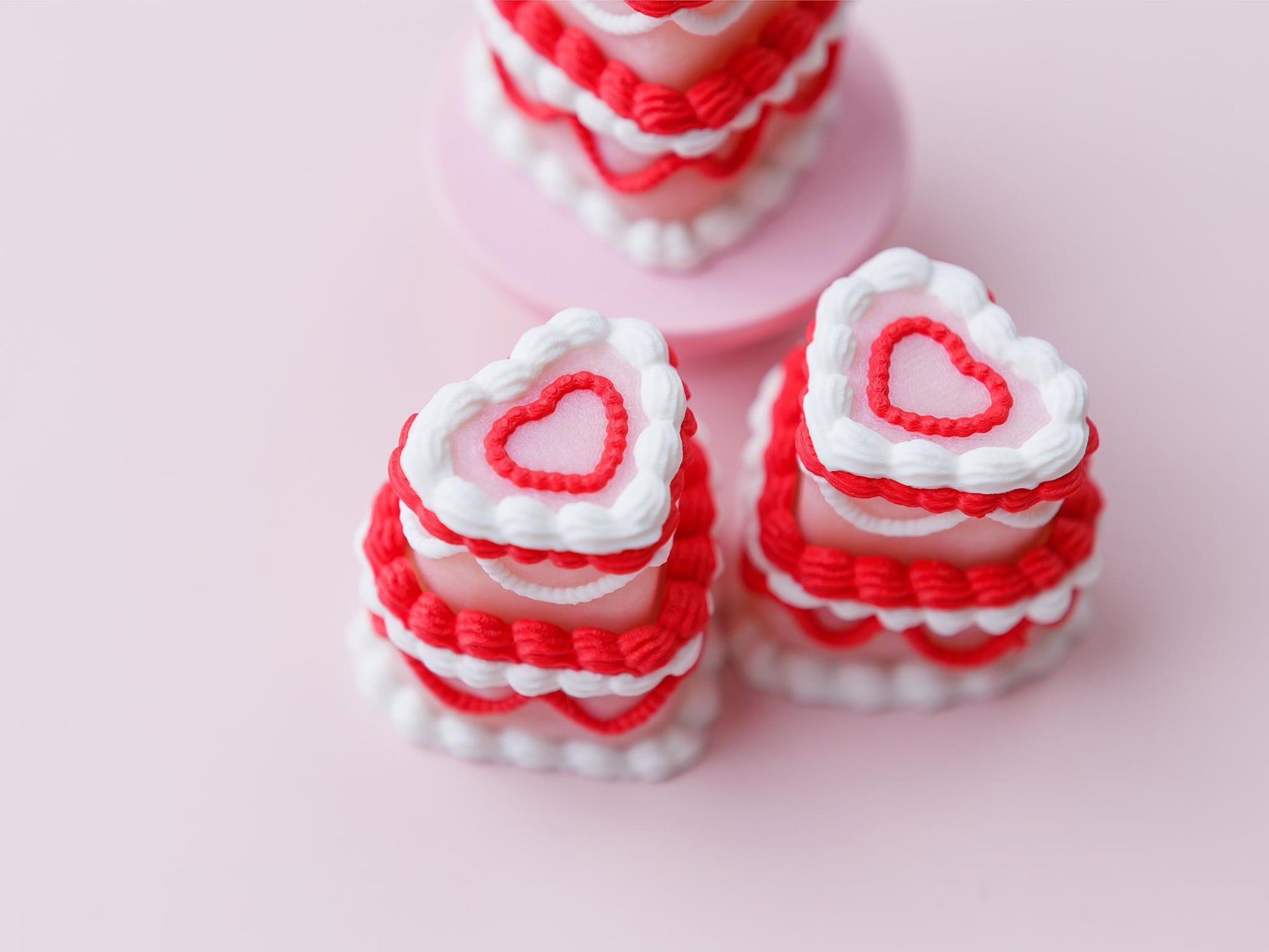 Heart cake fidget clicker 3D printed Valentine's Day fidget clicker