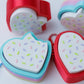Sprinkle heart cookie fidget clicker 3D printed Valentine's Day fidget clicker