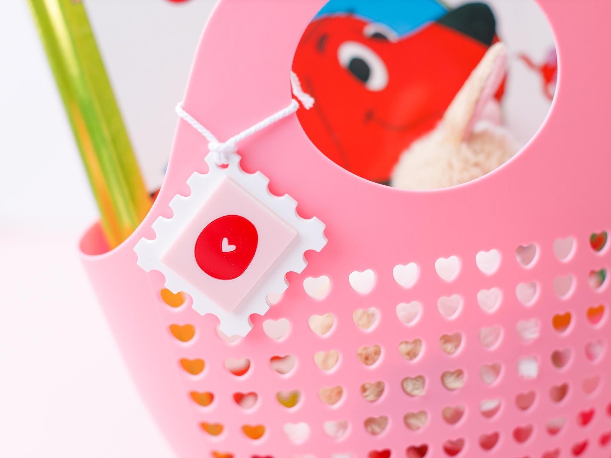 Personalized Valentines Day name tag Initial stamp name tag Valentines Day gift