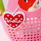 Valentines Day name tag Personalized scalloped heart name tag Valentines Day gift for kids