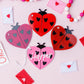 Valentines Day name tag Personalized Lady bug name tag Valentines Day gift