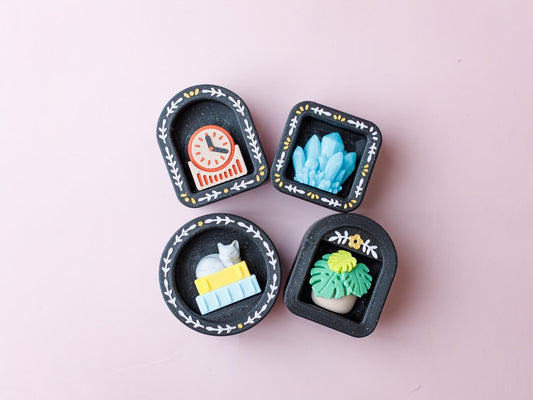 Floating shelf Fidget Clicker Toy 3D printed book shelf fidget clicker Custom desk toy