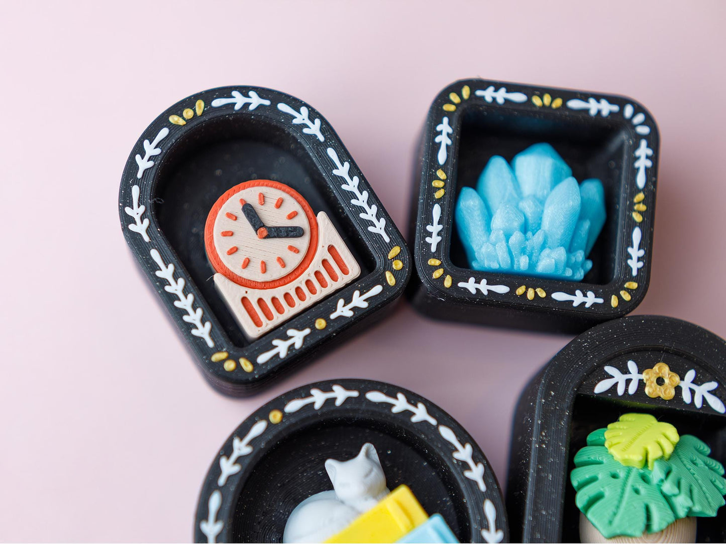 Floating shelf Fidget Clicker Toy 3D printed book shelf fidget clicker Custom desk toy