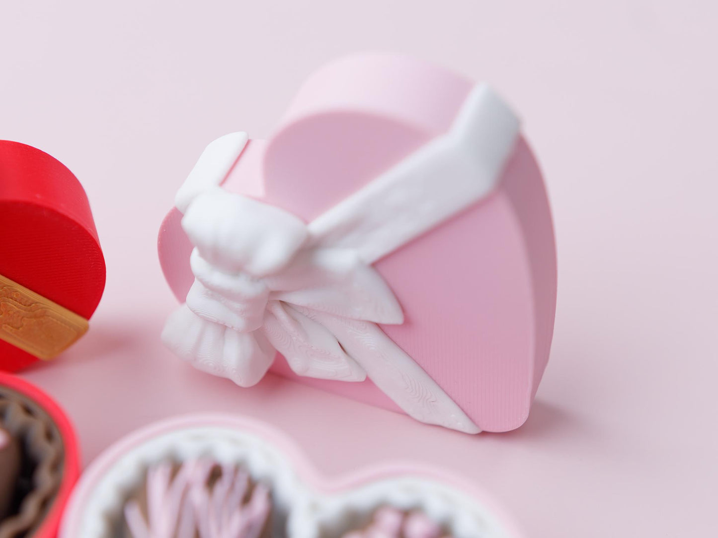 Chocolate box Fidget clicker 3D printed heart shape box fidget clicker Valentine's Day fidget