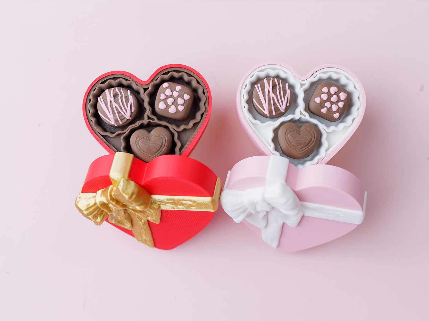 Chocolate box Fidget clicker 3D printed heart shape box fidget clicker Valentine's Day fidget
