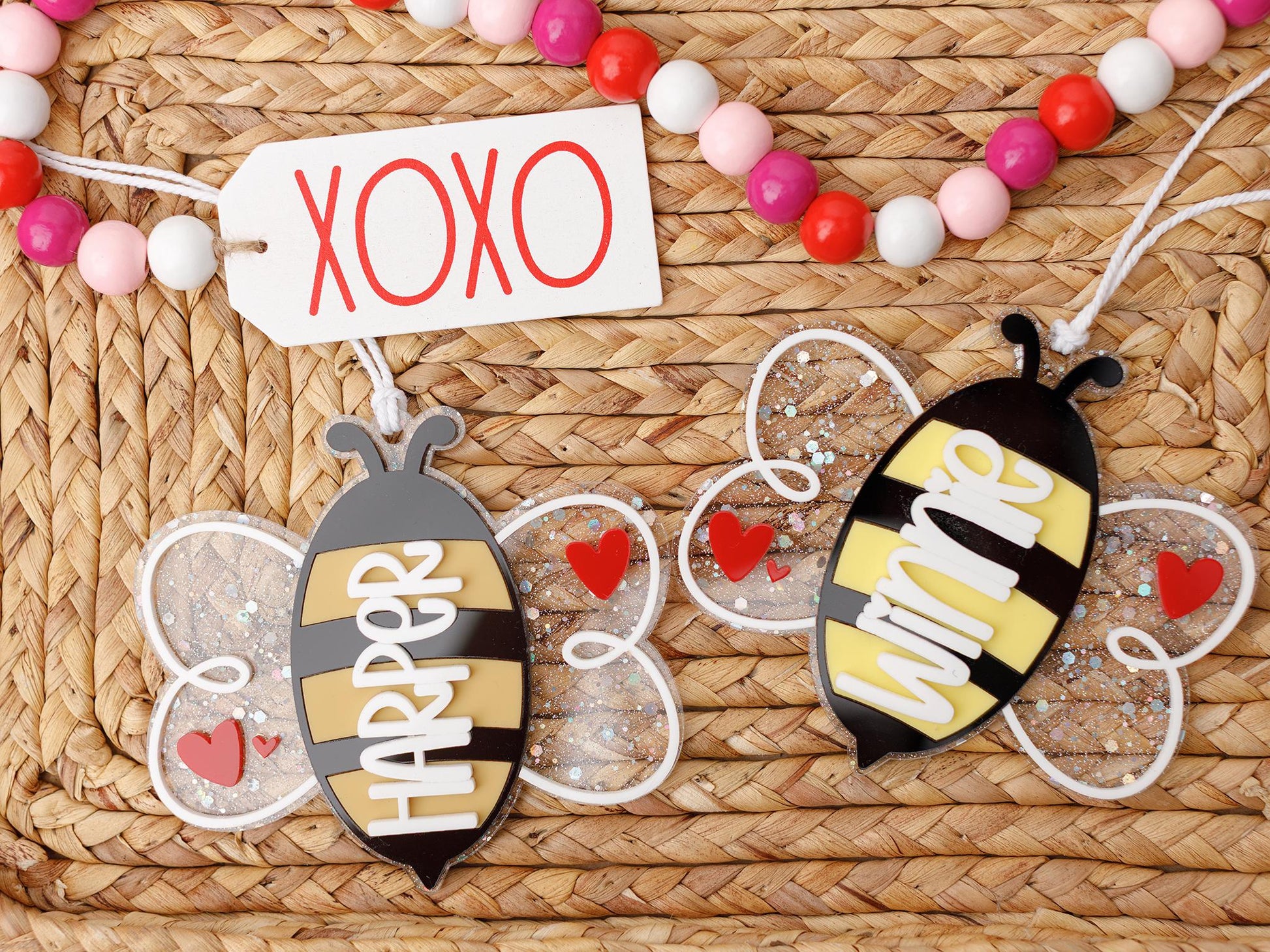 Personalized Bee Name Tag Valentine's Day name tag