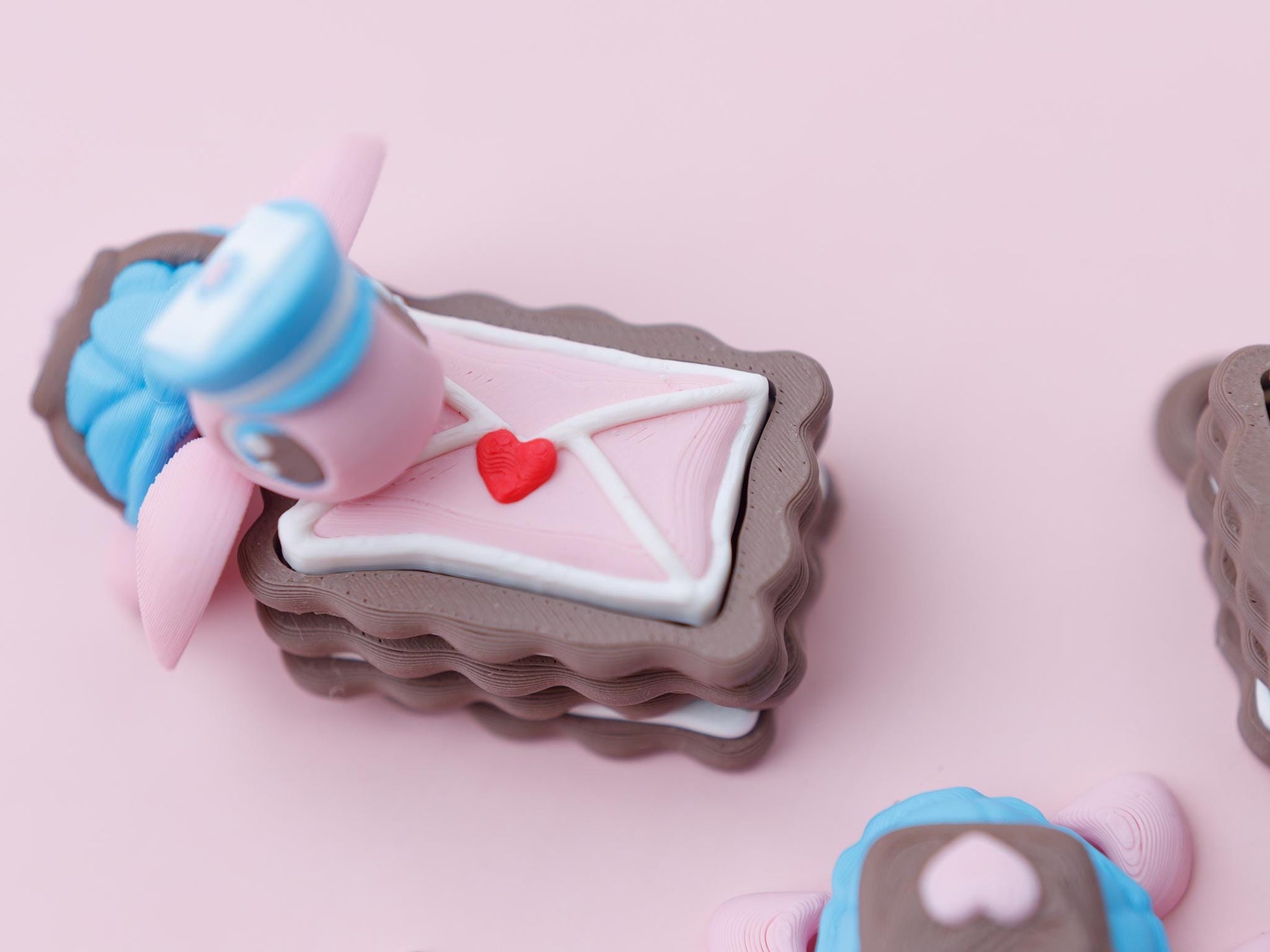 Valentine's Day fidget clicker Flexi Fidget turtle Love letter cookies fidget clicker