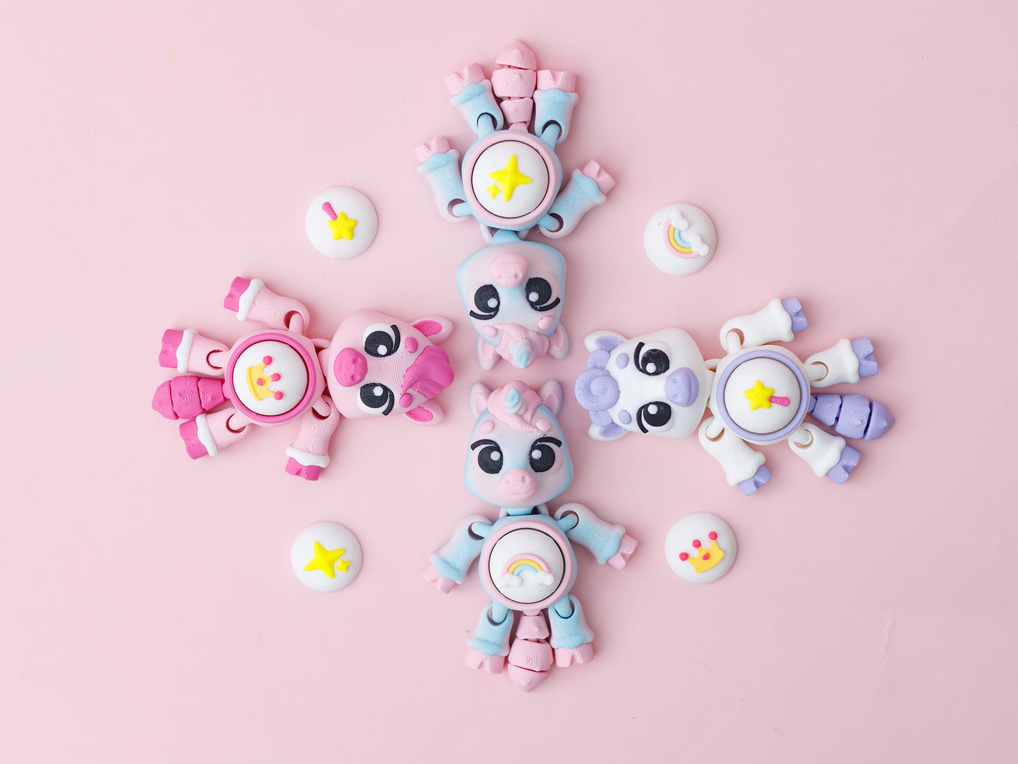 Unicorn Fidget clicker Trendy 3D printed fidget