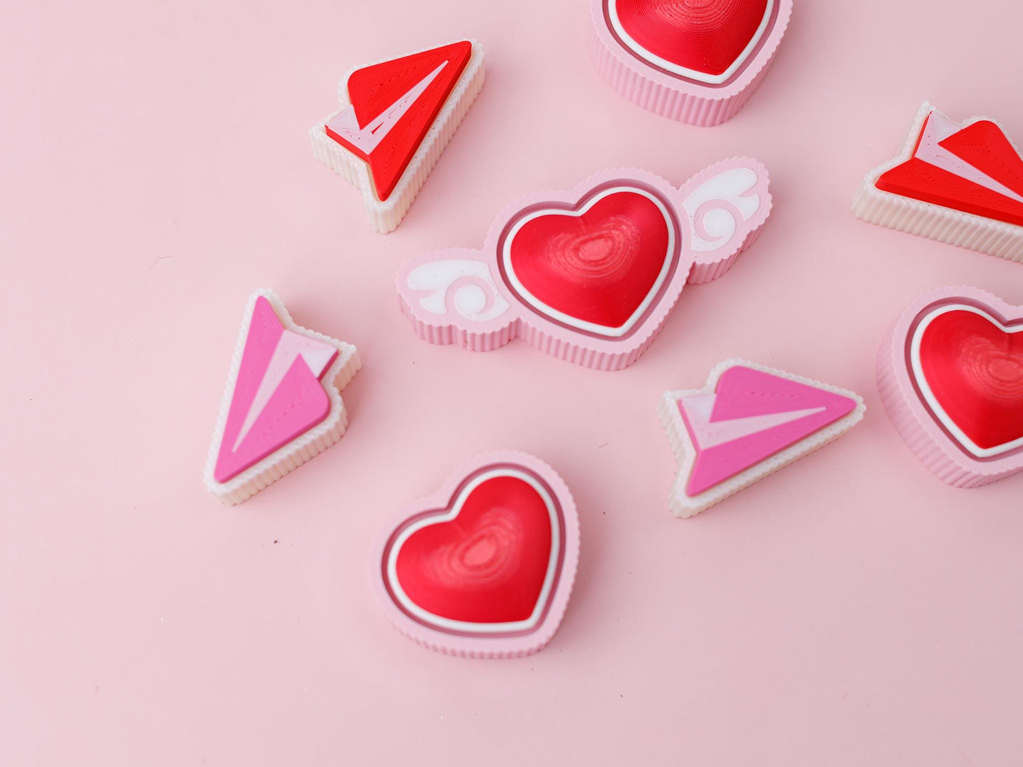 Valentine's Day fidget clicker 3d printed fidget clicker Heart collection fidget clicker