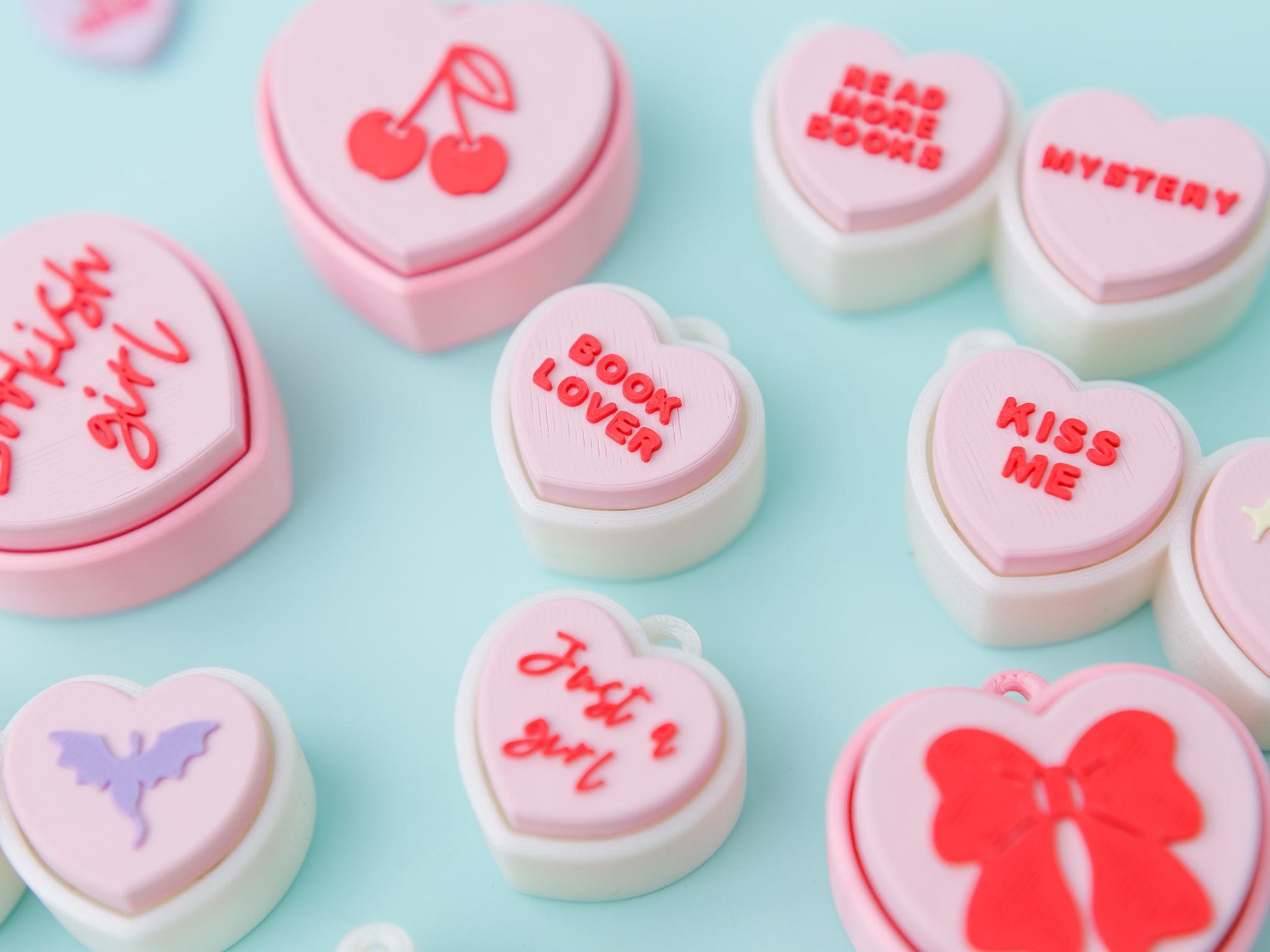 Conversation Heart Fidget Clicker 3D printed Valentines Day Trendy fidget clicker