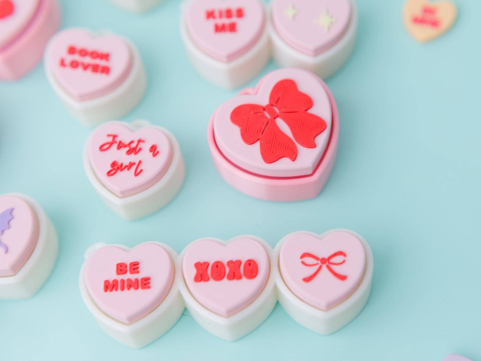 Conversation Heart Fidget Clicker 3D printed Valentines Day Trendy fidget clicker