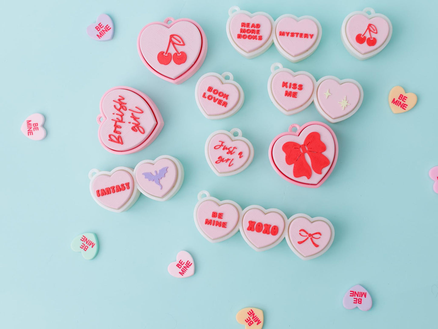 Conversation Heart Fidget Clicker 3D printed Valentines Day Trendy fidget clicker