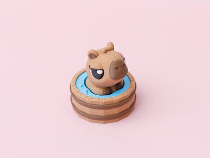 Hot Spring Capybara Fidget Clicker 3D printed Capybara