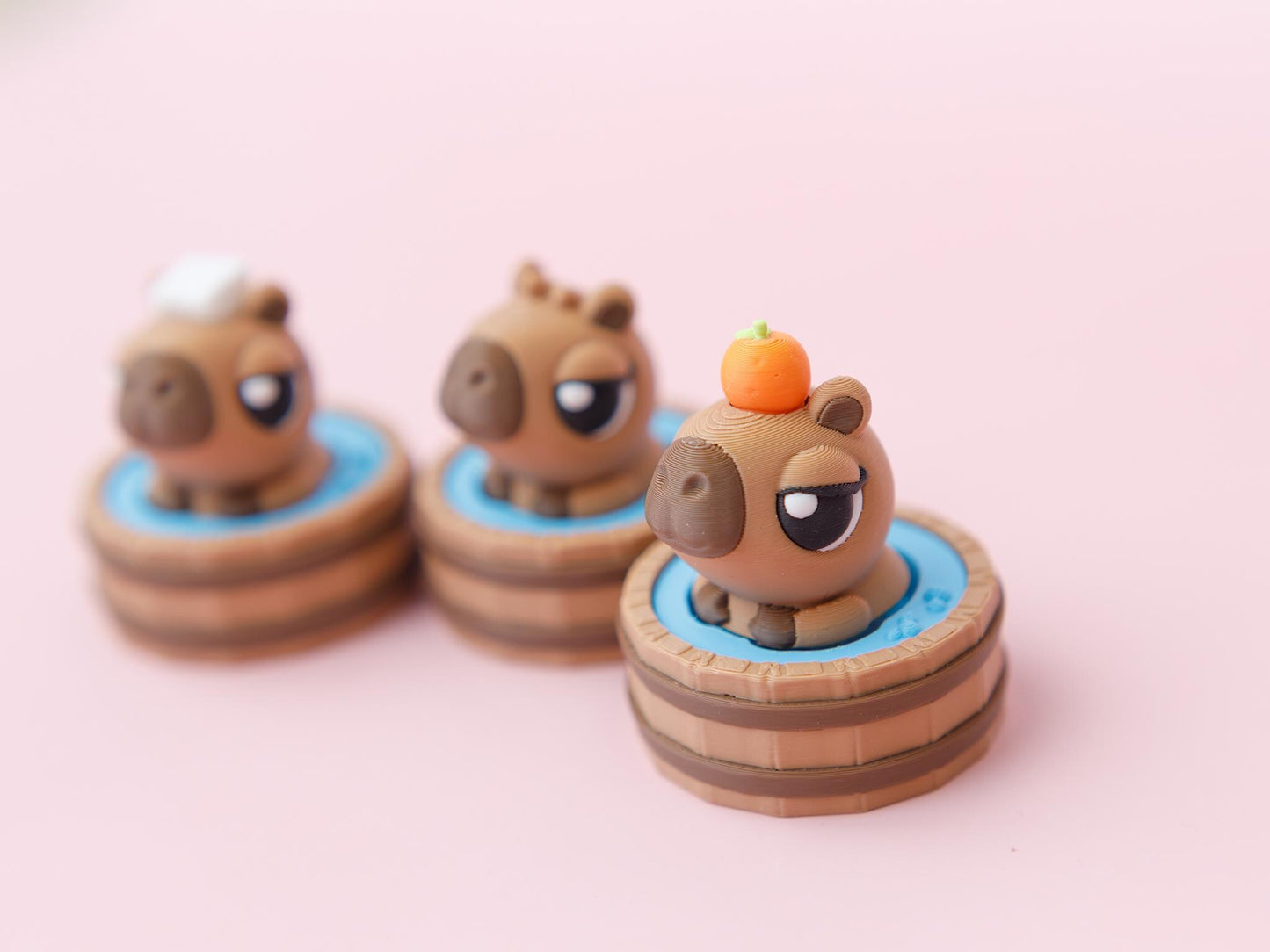 Hot Spring Capybara Fidget Clicker 3D printed Capybara