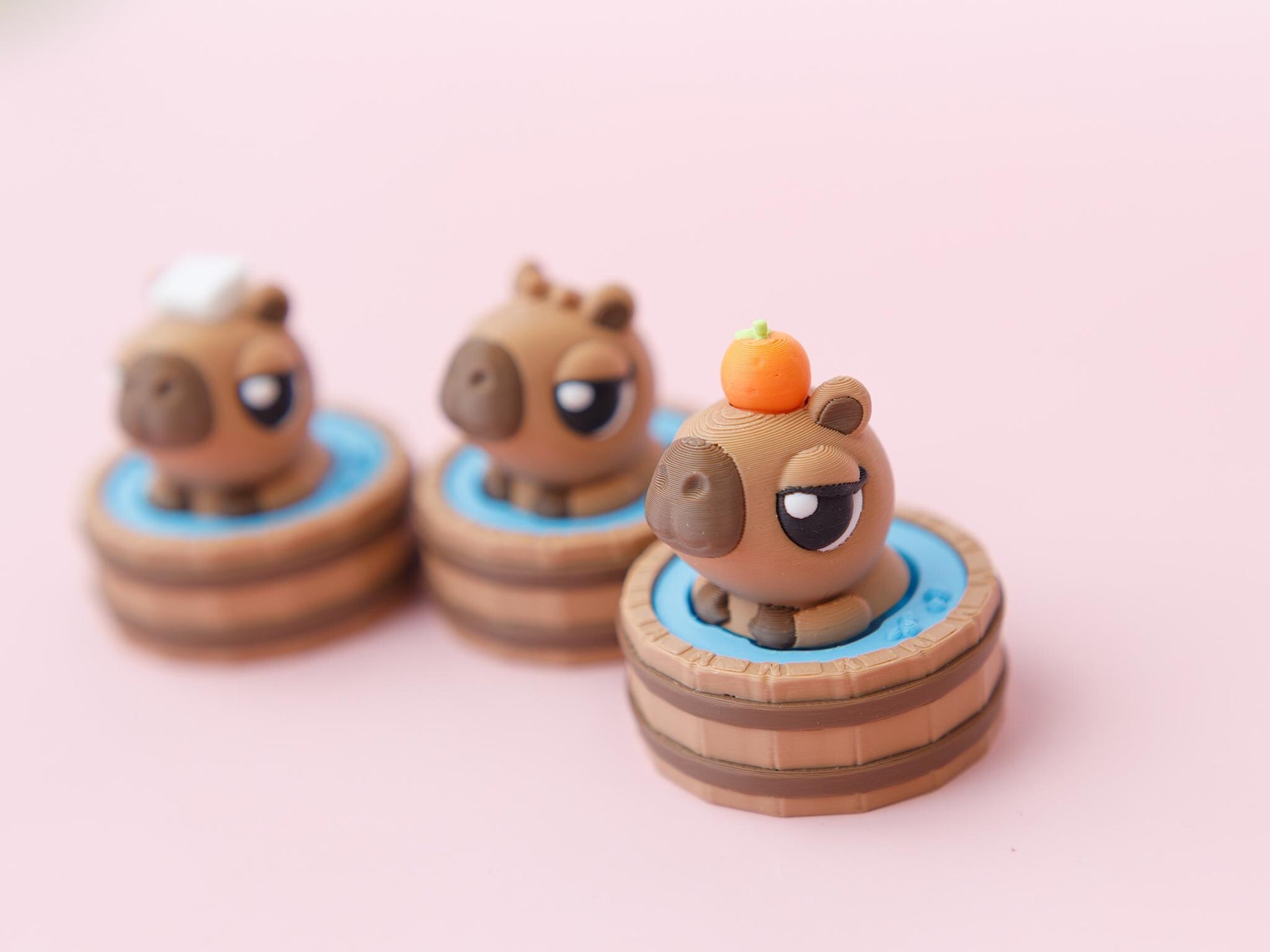 Hot Spring Capybara Fidget Clicker 3D printed Capybara