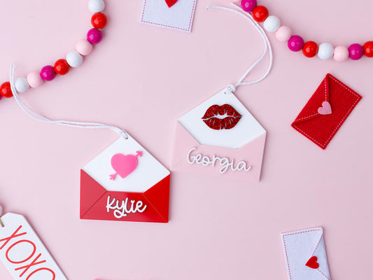 Valentines Day name tag Personalize love letter name tag Valentines Day gift