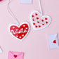 Valentines Day name tag Personalized scalloped heart name tag Valentines Day gift for kids