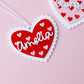 Valentines Day name tag Personalized scalloped heart name tag Valentines Day gift for kids