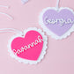 Valentines Day name tag Personalized ruffled heart name tag Valentines Day gift for kids