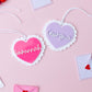 Valentines Day name tag Personalized ruffled heart name tag Valentines Day gift for kids