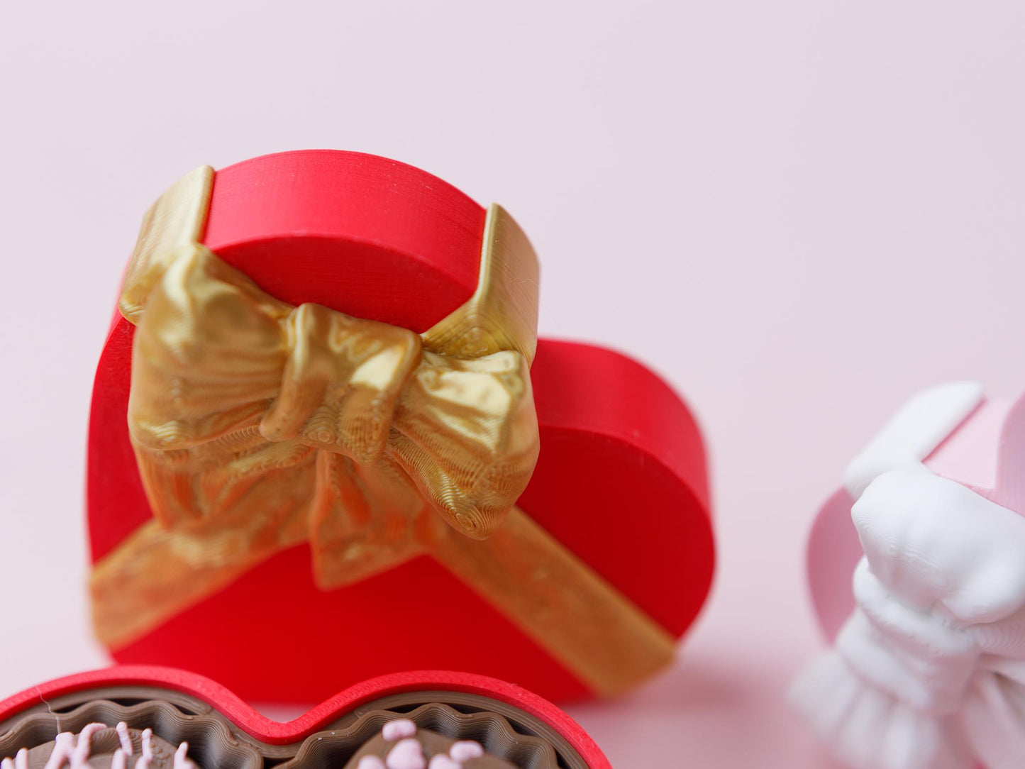 Chocolate box Fidget clicker 3D printed heart shape box fidget clicker Valentine's Day fidget