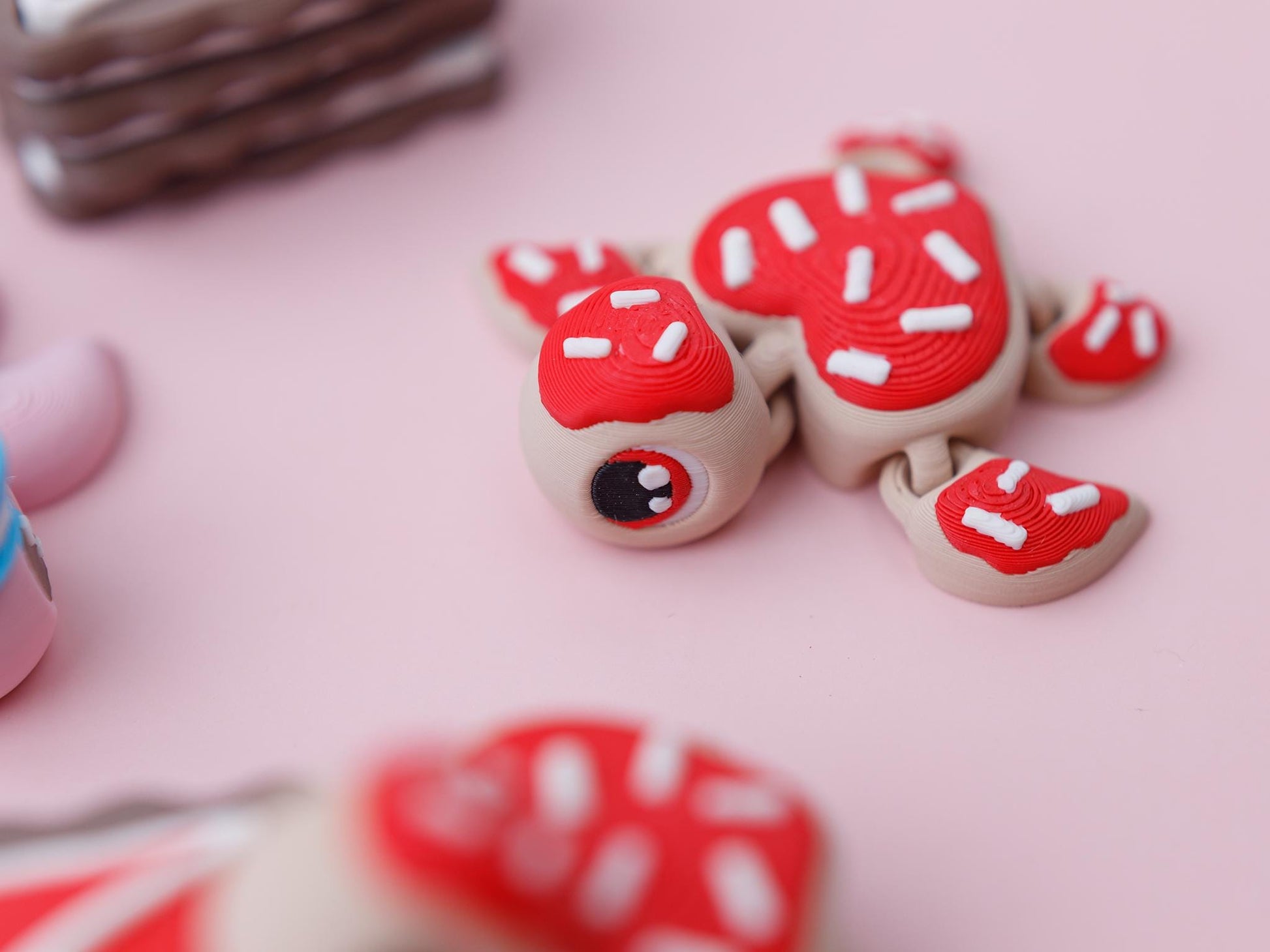 Valentine's Day fidget clicker Flexi Fidget turtle Love letter cookies fidget clicker