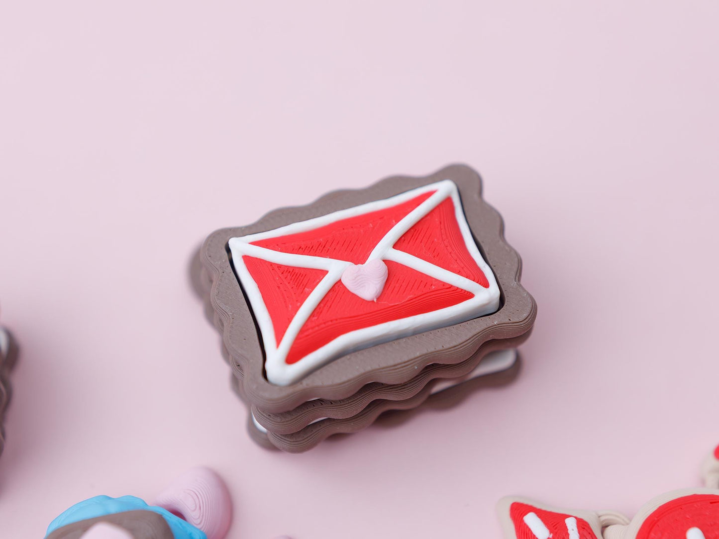 Valentine's Day fidget clicker Flexi Fidget turtle Love letter cookies fidget clicker